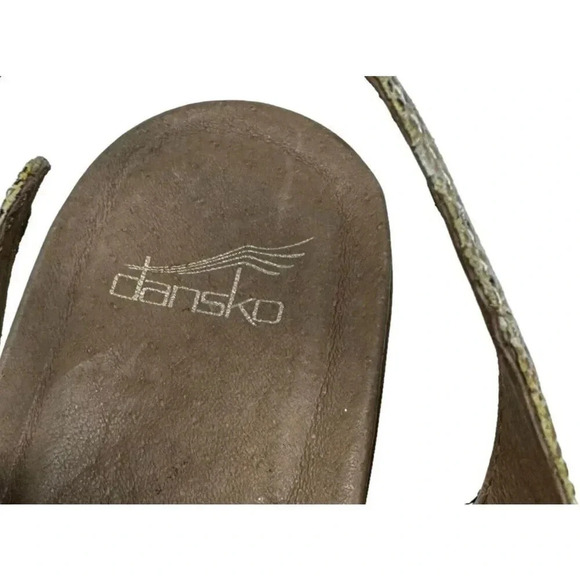 Dansko Jacinda Women's beige Leather Slingback Heels Sandals Size 41 US 10-10.5 - Picture 10 of 14